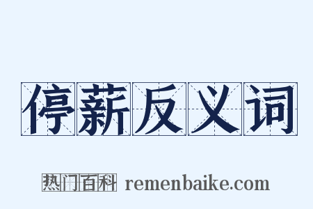 停薪反义词是什么意思的图片